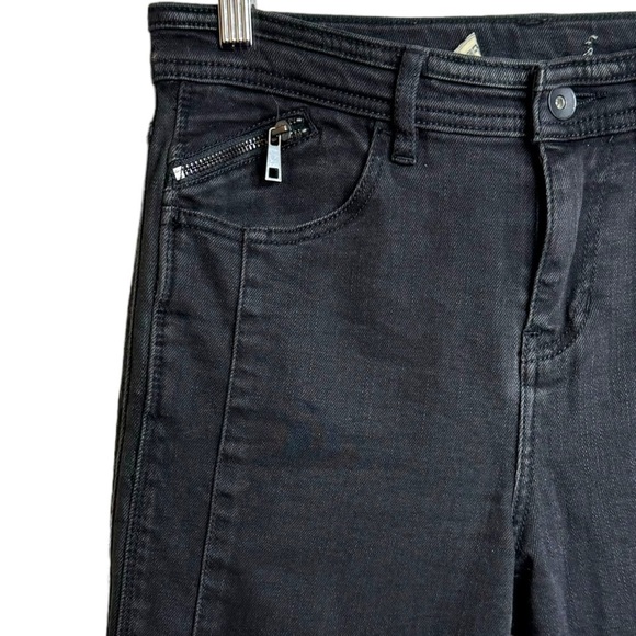 Free People Vintage Stretch Midnight Magic Jeans High Rise Skinny Leg Black 29 - Picture 7 of 16